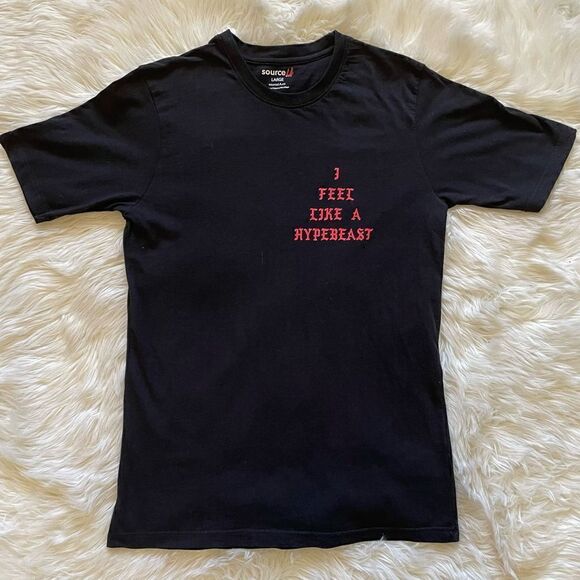 🖤 Source LA Hypebeast T-Shirt Black Red Large - Picture 2 of 4